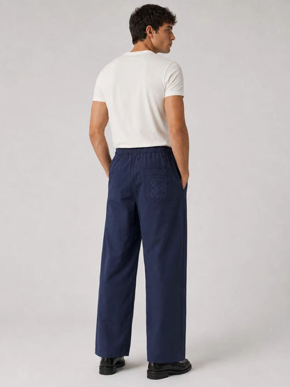 LOEWE ANAGRAM EMBROIDERED DRAWSTRING TROUSERS– 1:1 HIGH END