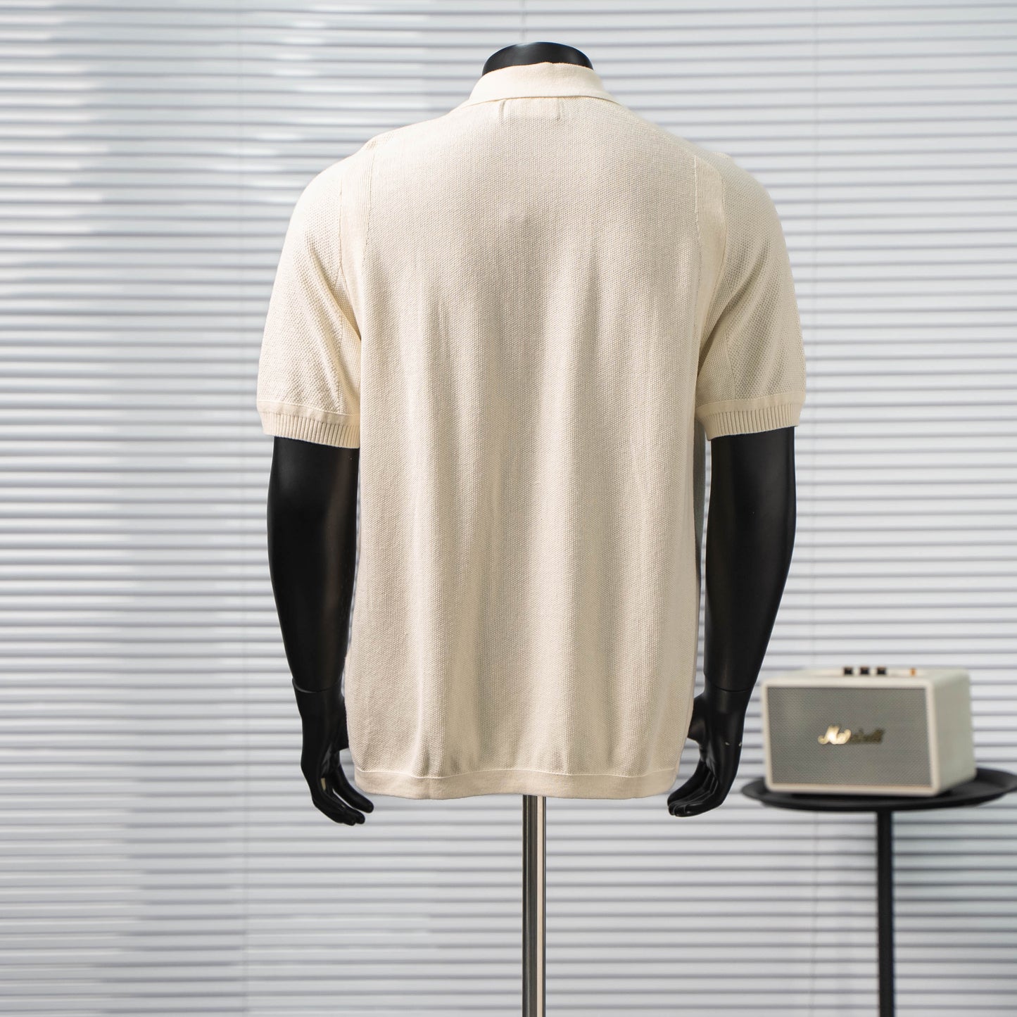 STONE ISLAND WAFFLE KNIT POLO SHIRT– 1:1 HIGH END