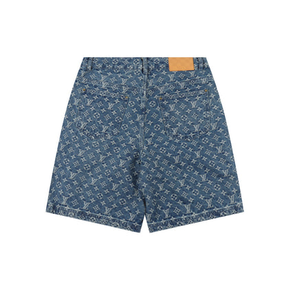 LOUIS VUITTON MONOGRAM DENIM SET – Shirt + Shorts – Blue Vintage Wash – 1:1 HIGH END