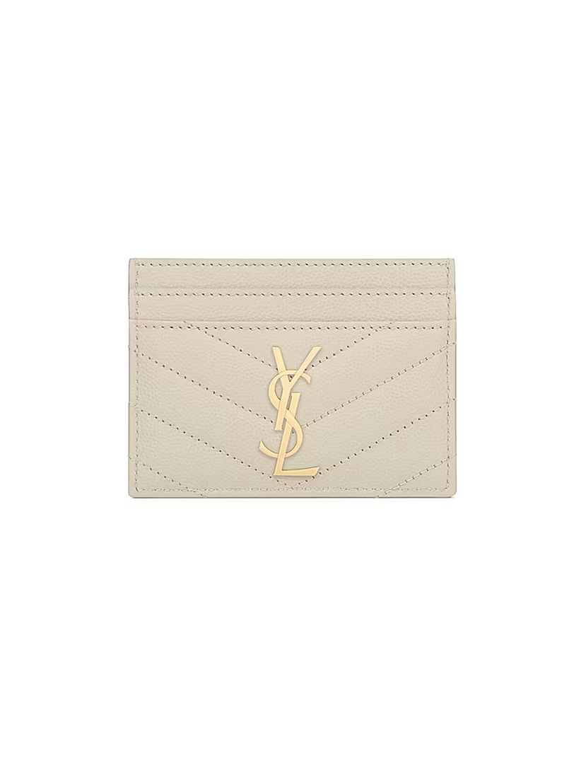 SAINT LAURENT CASSANDRA MATELASSE CARD CASE - 1:1 HIGH END
