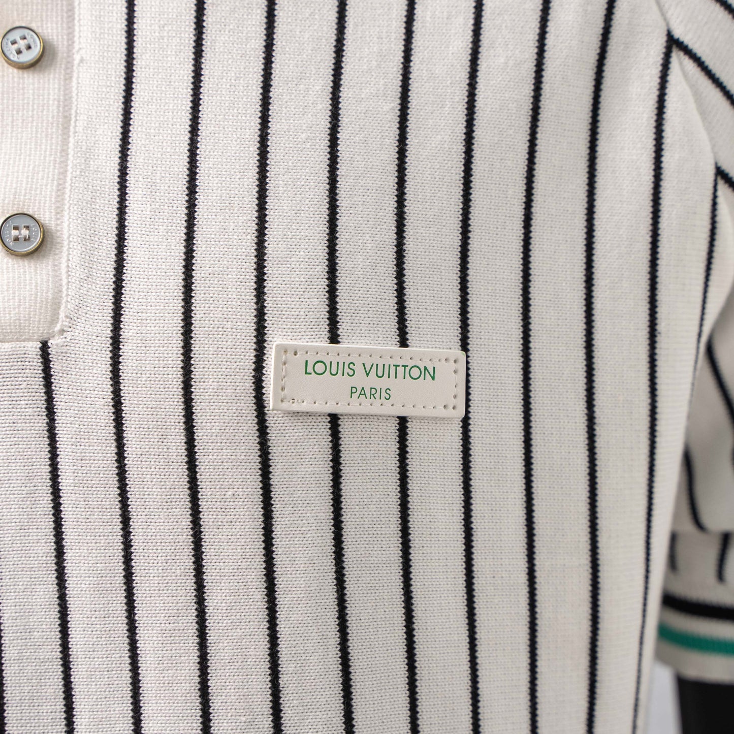 LOUIS VUITTON STRIPED KNIT SHORT-SLEEVE POLO SHIRT – 1:1 HIGH END