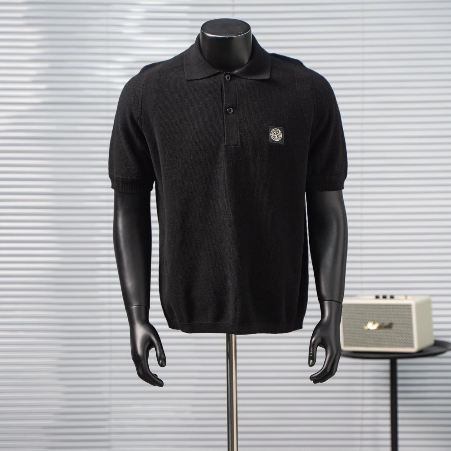 STONE ISLAND WAFFLE KNIT POLO SHIRT– 1:1 HIGH END