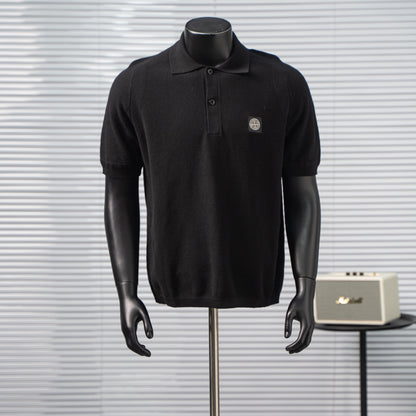 STONE ISLAND WAFFLE KNIT POLO SHIRT– 1:1 HIGH END