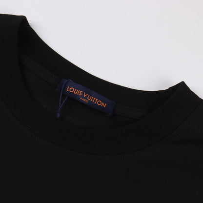 LOUIS VUITTON T-SHIRT - SCHWARZ / WEIß - SUPER CLONE 260g