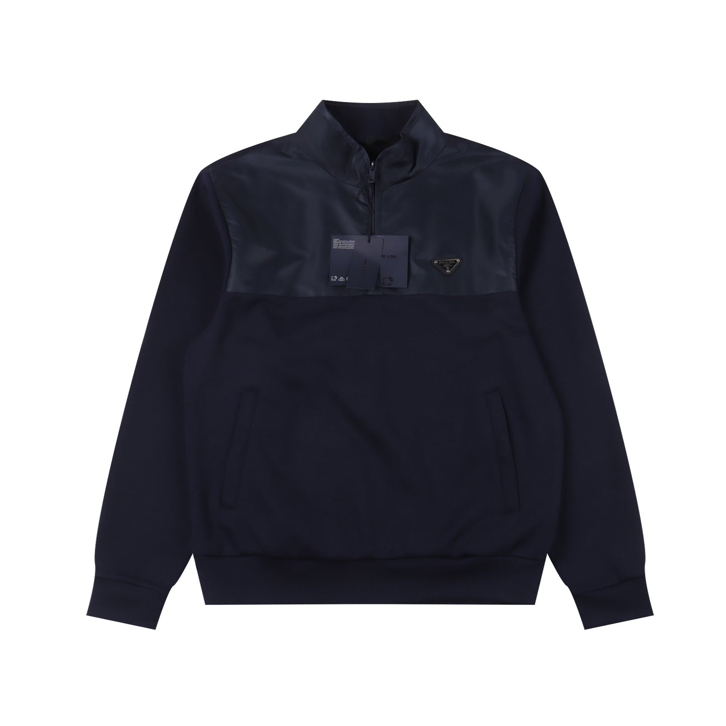PRADA RE-NYLON ZIP JACKET - SCHWARZ/BLAU – MODEL 1 (S–XL) – mit Tags – 1:1 HIGH END
