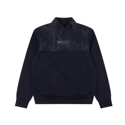 PRADA RE-NYLON ZIP JACKET - SCHWARZ/BLAU – MODEL 1 (S–XL) – mit Tags – 1:1 HIGH END