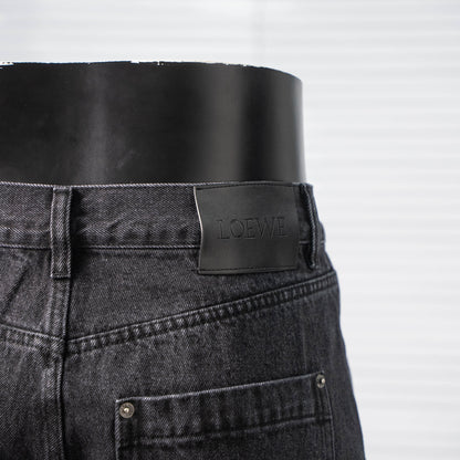 LOEWE ANAGRAM PATCH BLACK DENIM JEANS – 1:1 HIGH END
