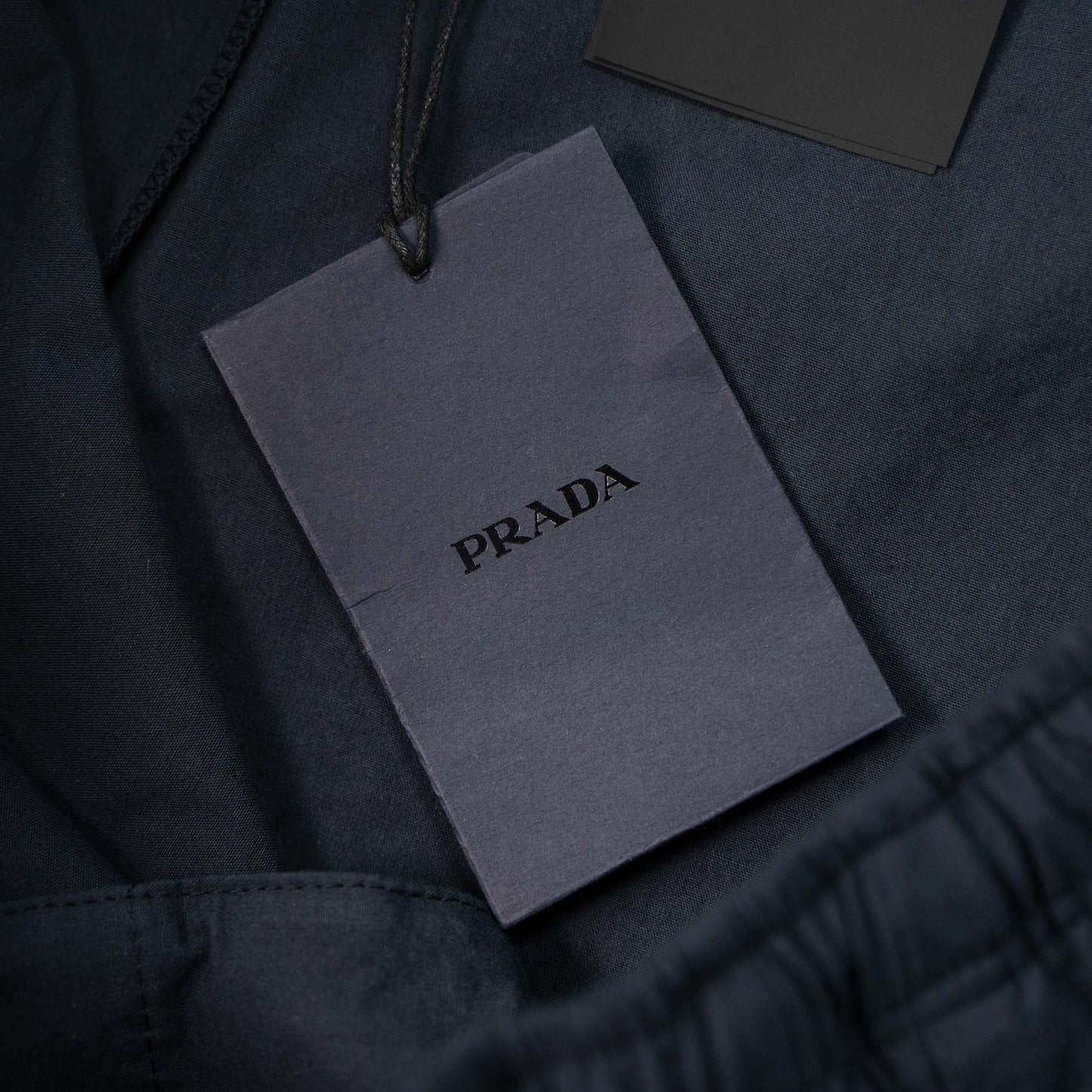 PRADA TWO-TONE LETTER LOGO LINEN-COTTON CASUAL TRACK PANTS – 1:1 HIGH END