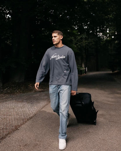 ACNE STUDIOS EMBROIDERED LOGO LONG SLEEVE T-SHIRT – 1:1 HIGH END