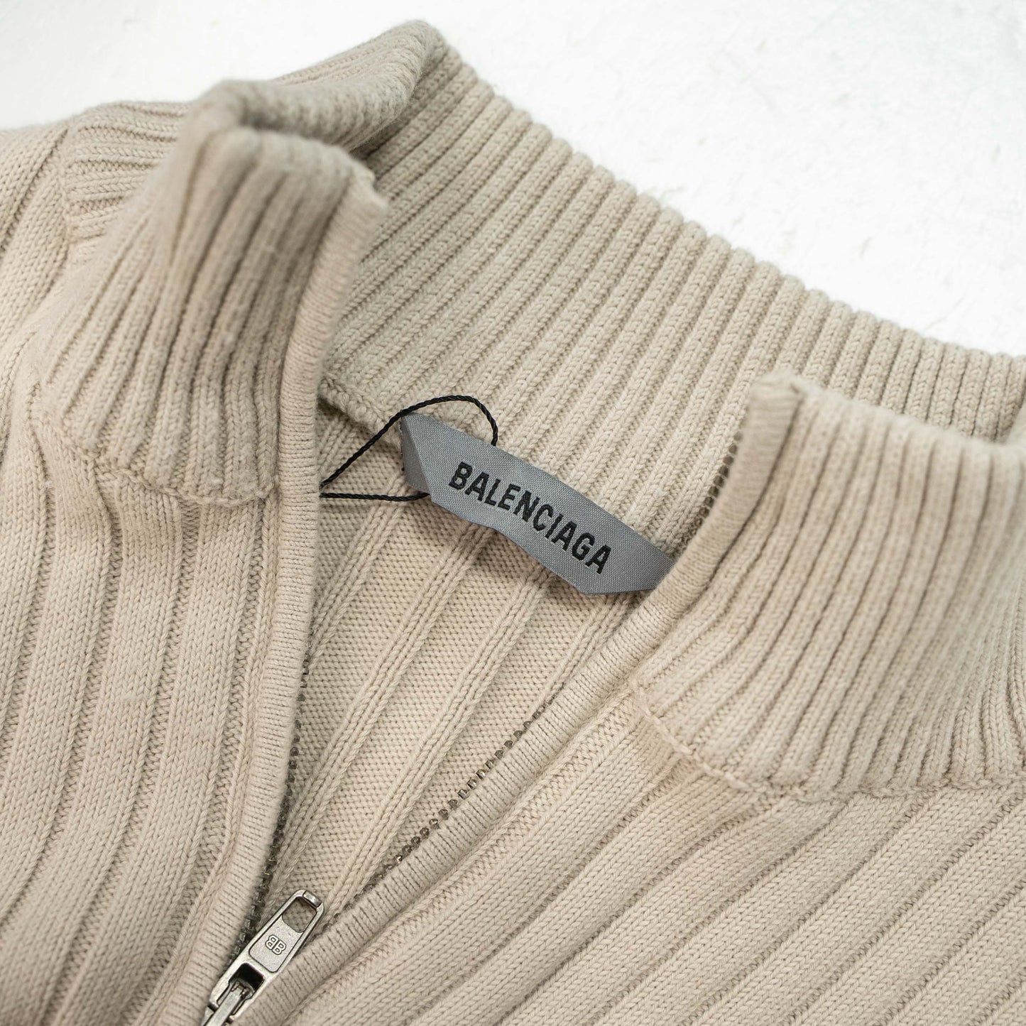 BALENCIAGA 26FW BLCG WAVE LOGO HALF-ZIP KNIT SWEATER – 1:1 HIGH END