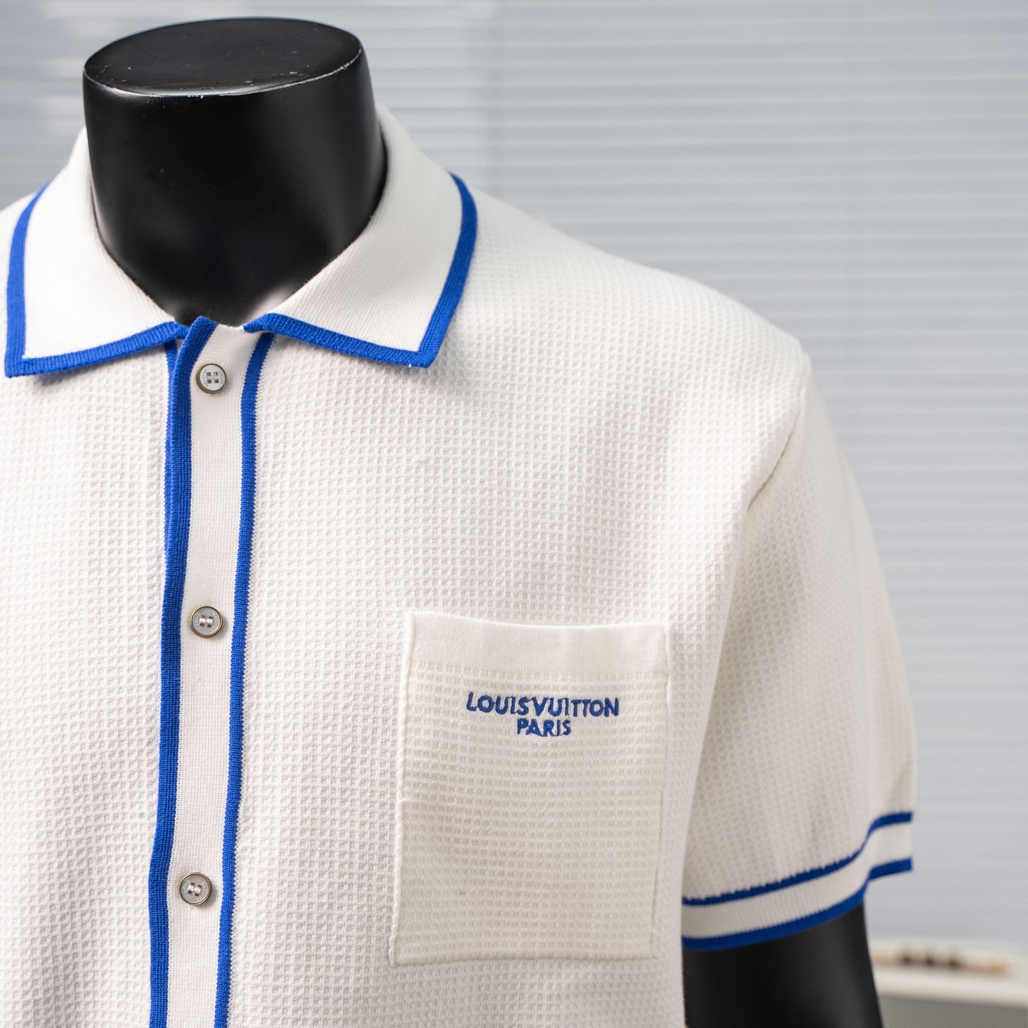 LOUIS VUITTON WAFFLE KNIT POCKET POLO SHIRT– 1:1 HIGH END