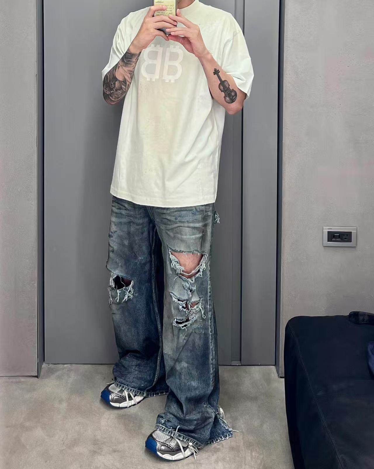 BALENCIAGA DISTRESSED DENIM – mit Tags – 1:1 HIGH END