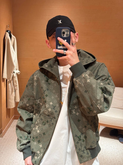 LOUIS VUITTON MONOGRAM BEADED DENIM HOODED JACKET– 1:1 HIGH END