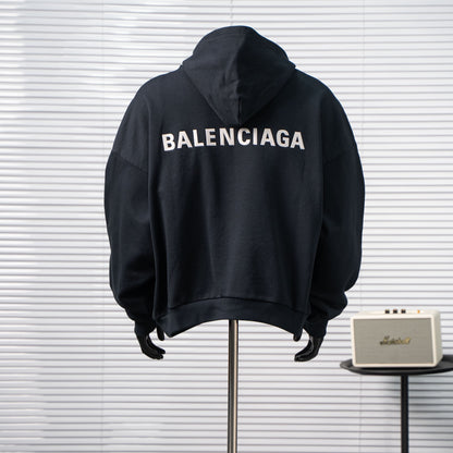 BALENCIAGA EMBROIDERED LOGO V-NECK HOODIE– 1:1 HIGH END