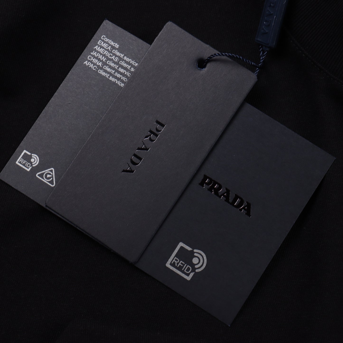 PRADA T-SHIRT - SCHWARZ / WEIß - SUPER CLONE 260g