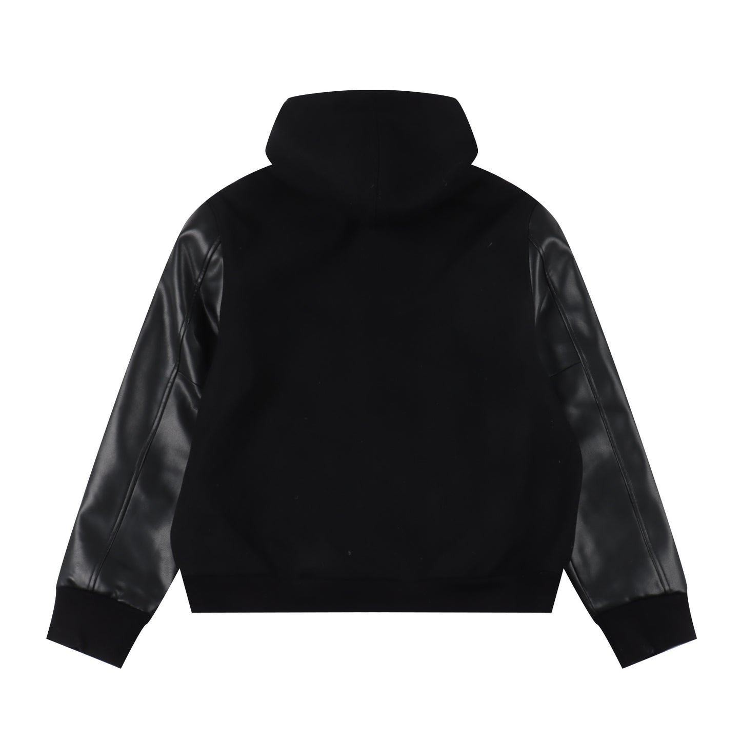 CELINE WOOL & LEATHER HOODIE JACKET - SUPER CLONE