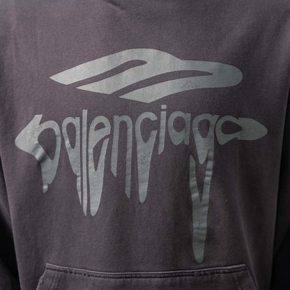 BALENCIAGA DISTRESSED LIQUID LOGO HOODIE – 1:1 HIGH END