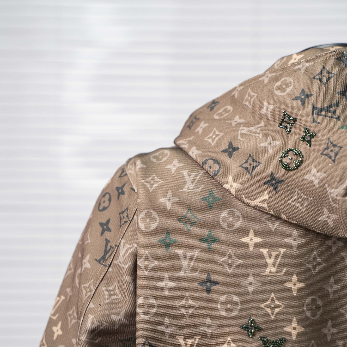 LOUIS VUITTON MONOGRAM BEADED DENIM HOODED JACKET– 1:1 HIGH END