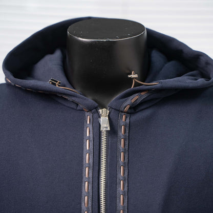 FENDI LEATHER LABEL ZIP HOODIE – 1:1 HIGH END