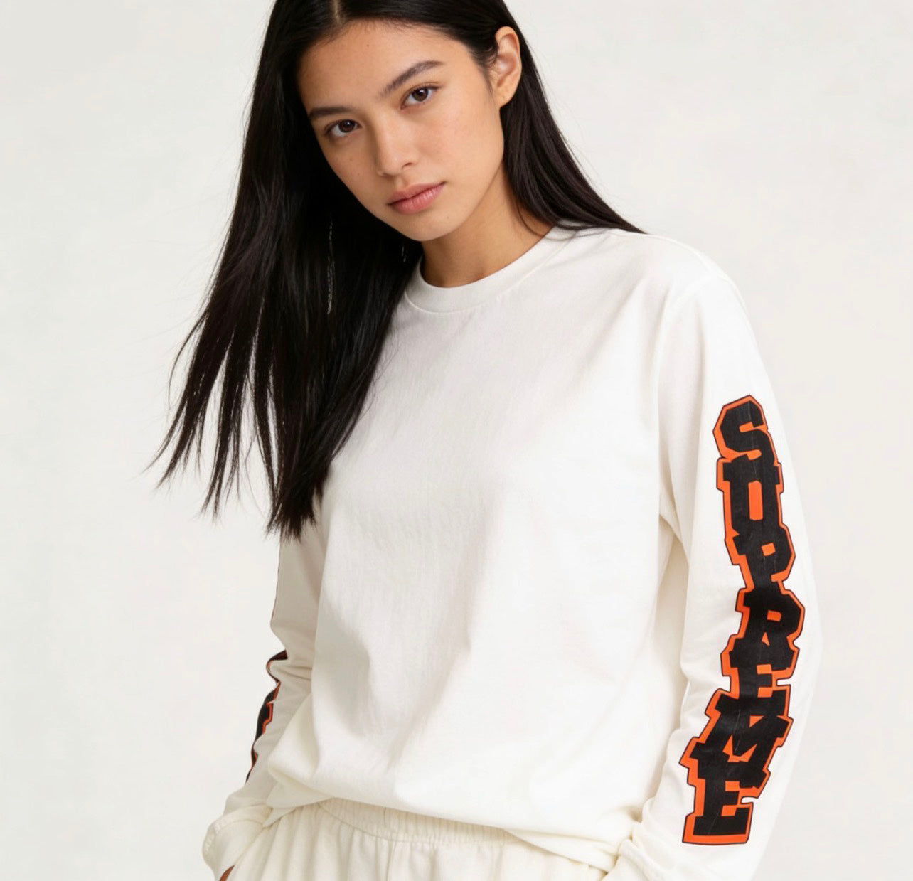 SUPREME CRACKED SLEEVE L/S TOP – mit Tags – 1:1 HIGH END