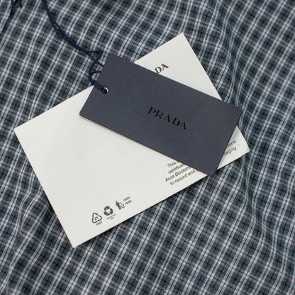 PRADA TRIANGLE LOGO CHECK REVERSIBLE COLLAR JACKET – 1:1 HIGH END