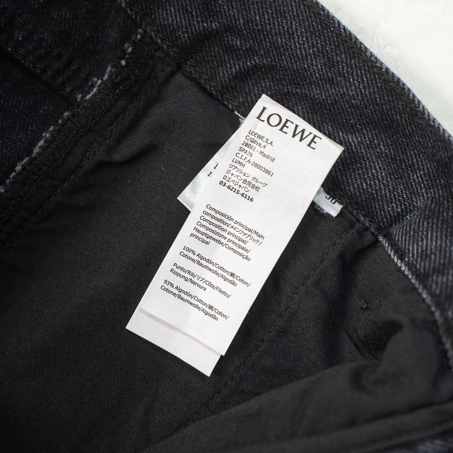 LOEWE ANAGRAM PATCH BLACK DENIM JEANS – 1:1 HIGH END