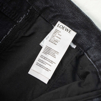 LOEWE ANAGRAM PATCH BLACK DENIM JEANS – 1:1 HIGH END