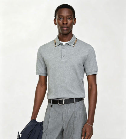 BURBERRY CHECK COLLAR POLO SHIRT – mit Tags – 1:1 HIGH END