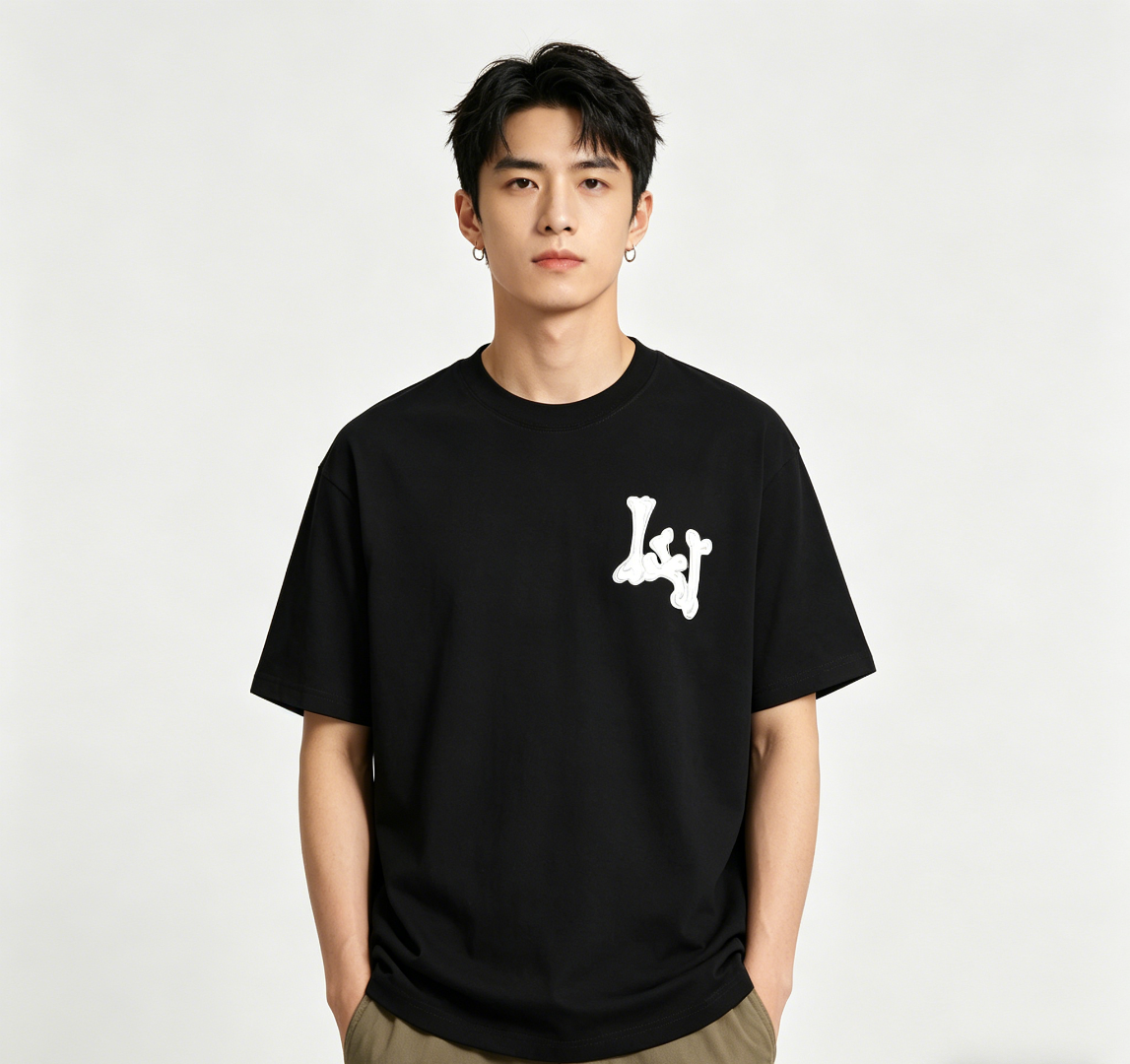 LOUIS VUITTON T-SHIRT - SCHWARZ / WEIß - SUPER CLONE 260g