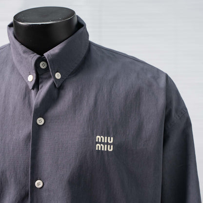 MIU MIU EMBROIDERED LOGO SNAP-BUTTON CASUAL JACKET– 1:1 HIGH END