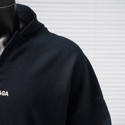 BALENCIAGA EMBROIDERED LOGO V-NECK HOODIE– 1:1 HIGH END
