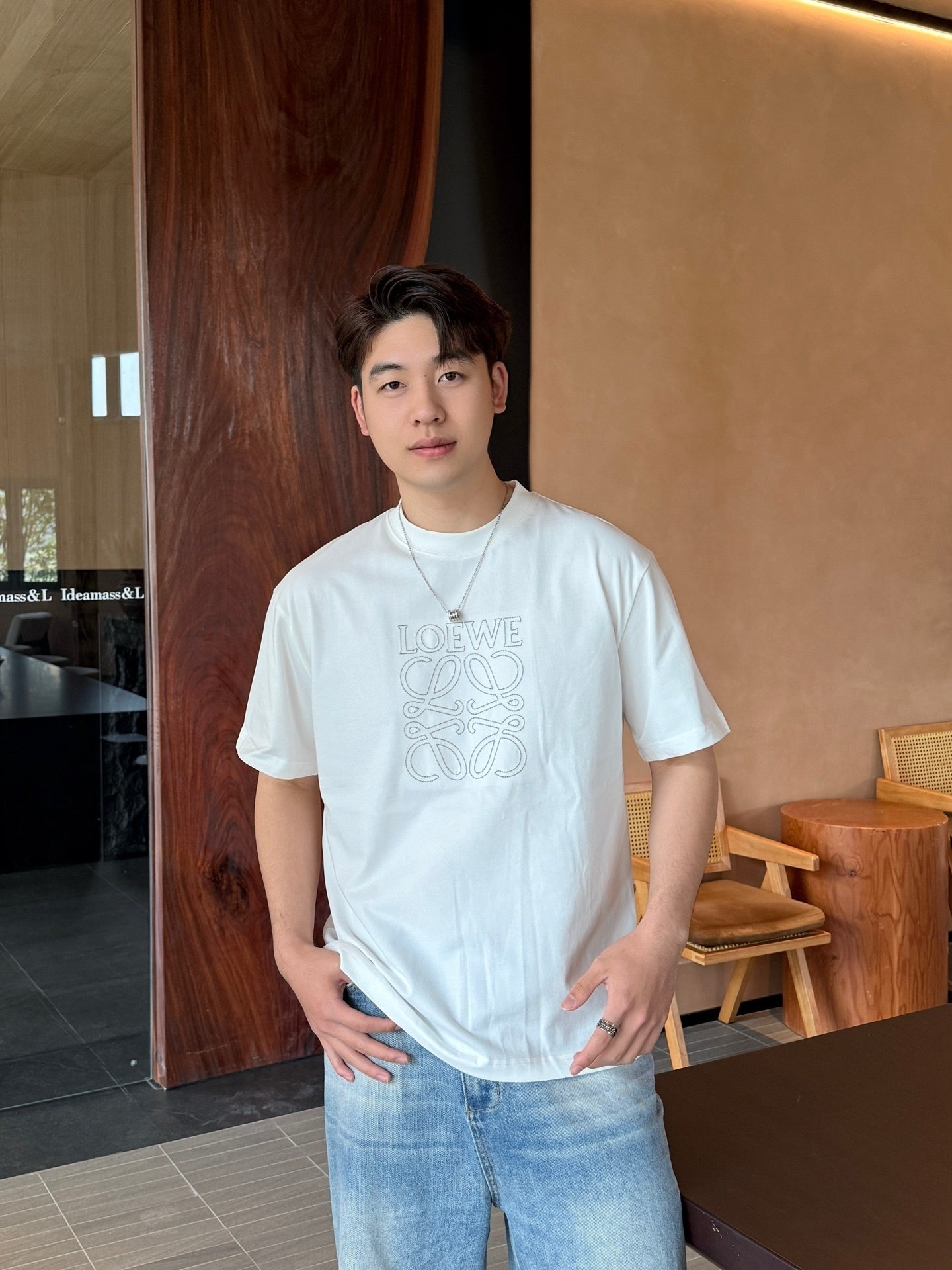 LOEWE T-SHIRT - SCHWARZ / WEIß - SUPER CLONE 260g