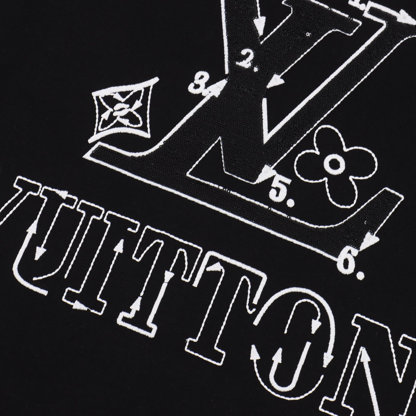 LOUIS VUITTON T-SHIRT - SCHWARZ / WEIß - SUPER CLONE 260g
