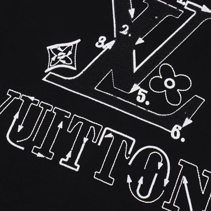 LOUIS VUITTON T-SHIRT - SCHWARZ / WEIß - SUPER CLONE 260g