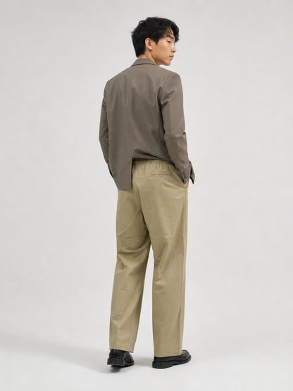 PRADA TWO-TONE LETTER LOGO LINEN-COTTON CASUAL TRACK PANTS – 1:1 HIGH END