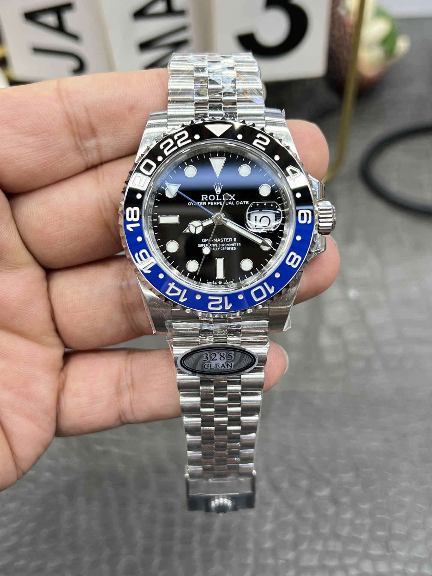 Rolex Datejust 41 mm, cadran gris, lunette plate - SUPER CLONE - MOUVEMENT SUISSE - Bracelet Jubilee