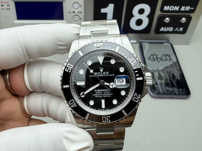 Rolex Datejust 41 mm, cadran gris, lunette plate - SUPER CLONE - MOUVEMENT SUISSE - Bracelet Jubilee