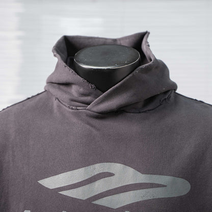 BALENCIAGA DISTRESSED LIQUID LOGO HOODIE – 1:1 HIGH END