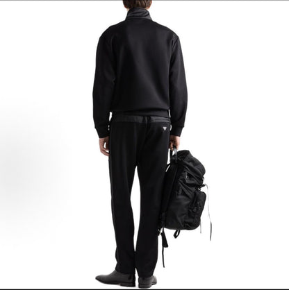 PRADA RE-NYLON ZIP JACKET - SCHWARZ/BLAU – MODEL 1 (S–XL) – mit Tags – 1:1 HIGH END