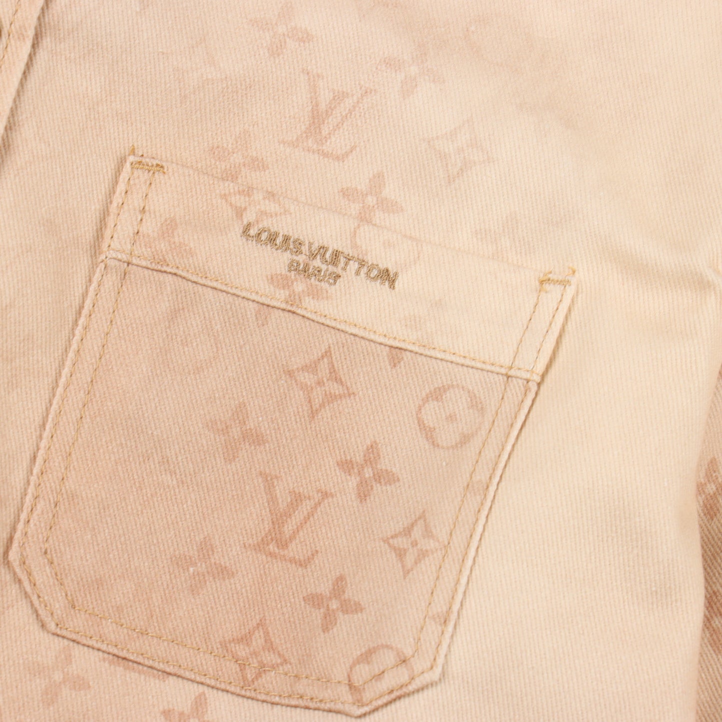 LOUIS VUITTON MONOGRAM DENIM SHIRT JACKET – BEIGE VINTAGE EDITION – mit Tags – 1:1 HIGH END