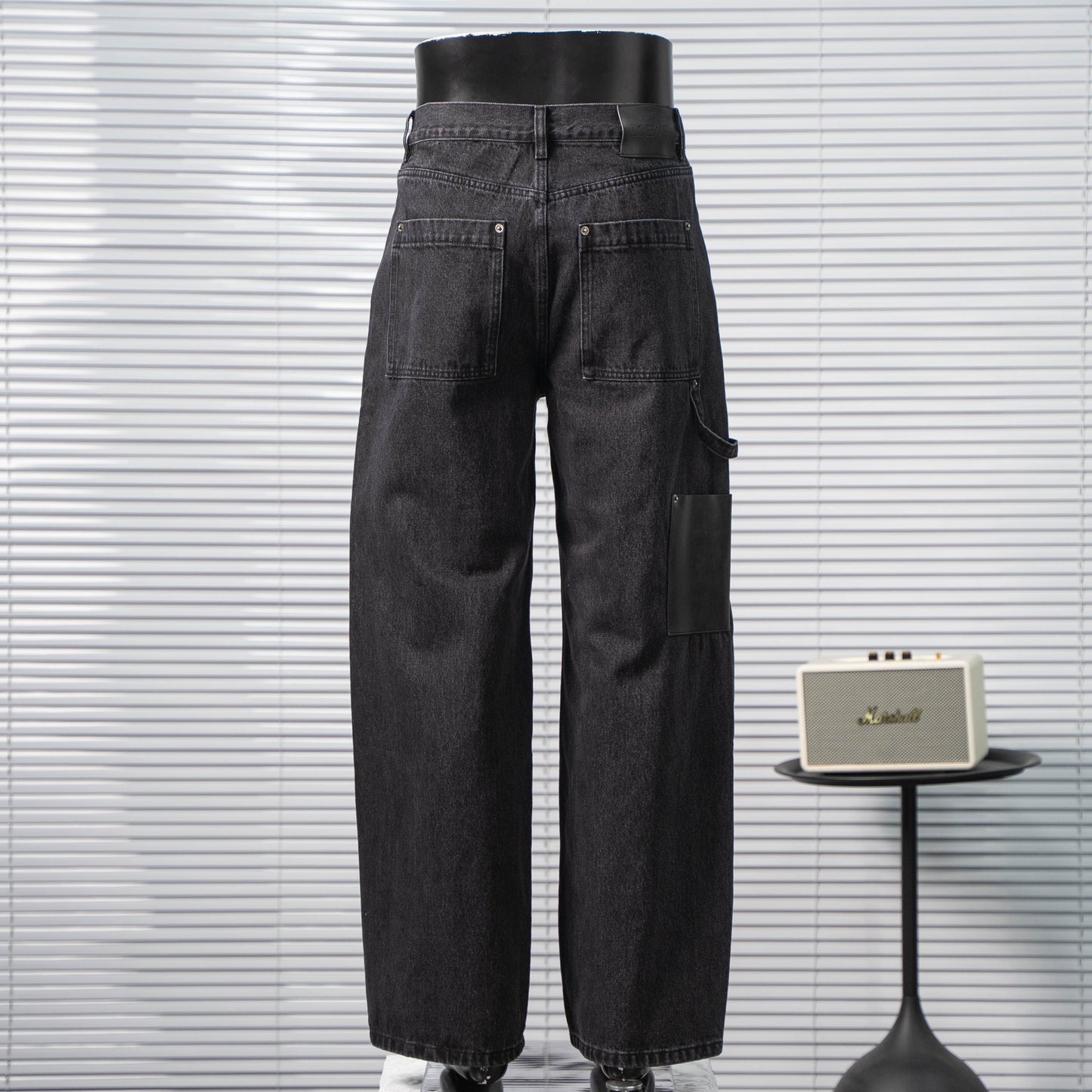LOEWE ANAGRAM PATCH BLACK DENIM JEANS – 1:1 HIGH END