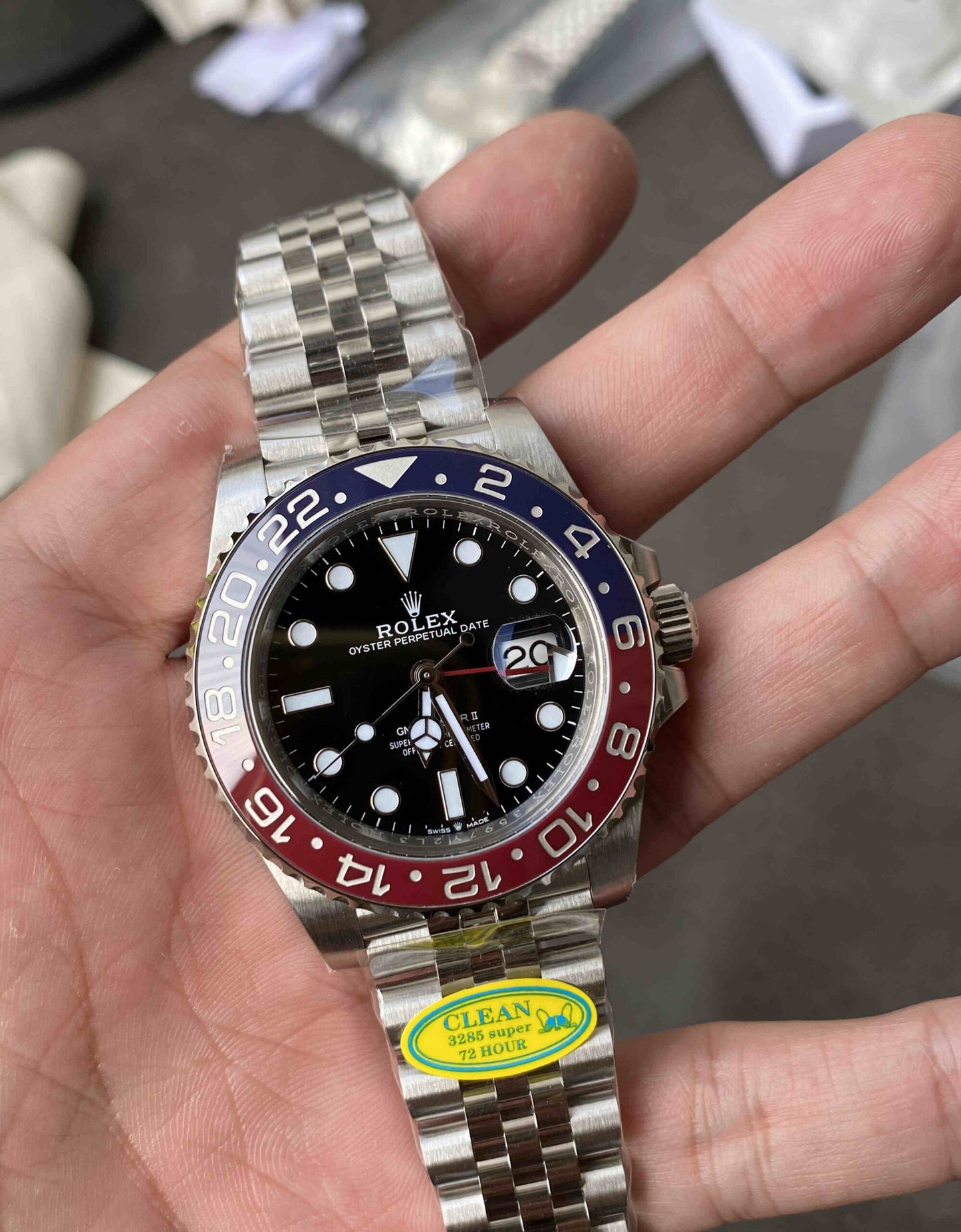 Rolex Datejust 41 mm, cadran gris, lunette plate - SUPER CLONE - MOUVEMENT SUISSE - Bracelet Jubilee
