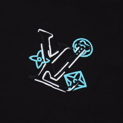 LOUIS VUITTON T-SHIRT - SCHWARZ / WEIß - SUPER CLONE 260g