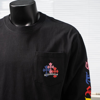 CHROME HEARTS CH MULTI-COLOR CEMETERY CROSS LONG SLEEVE T-SHIRT – 1:1 HIGH END