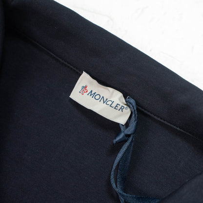 MONCLER LEATHER LOGO HALF-ZIP SWEATSHIRT– 1:1 HIGH END