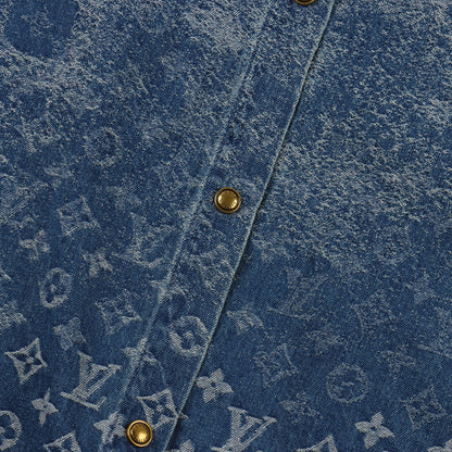LOUIS VUITTON MONOGRAM DENIM SET – Shirt + Shorts – Blue Vintage Wash – 1:1 HIGH END