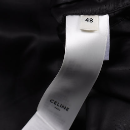 CELINE WOOL & LEATHER HOODIE JACKET - SUPER CLONE