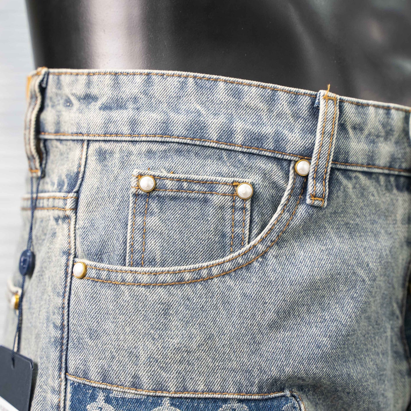 LOUIS VUITTON MONOGRAM PATCHWORK DENIM SKATE PANTS – 1:1 HIGH END