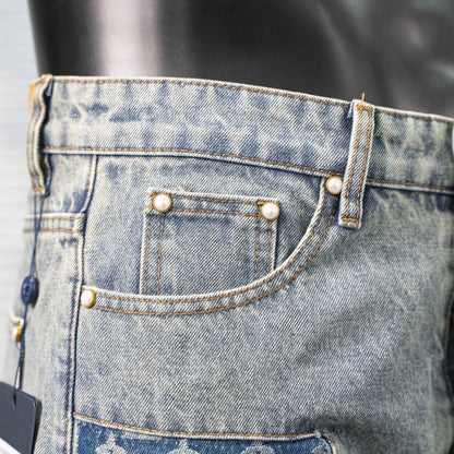 LOUIS VUITTON MONOGRAM PATCHWORK DENIM SKATE PANTS – 1:1 HIGH END