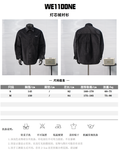 WE11DONE CORDUROY OVERSHIRT – 1:1 HIGH END